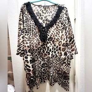 Kimono - Leopard Black and White